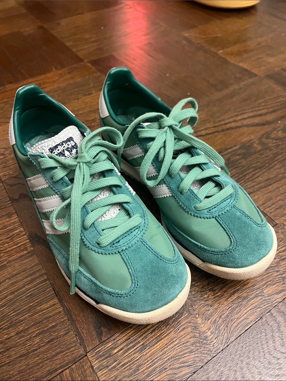 adidas Mint Green Retro Low-Top Sneakers